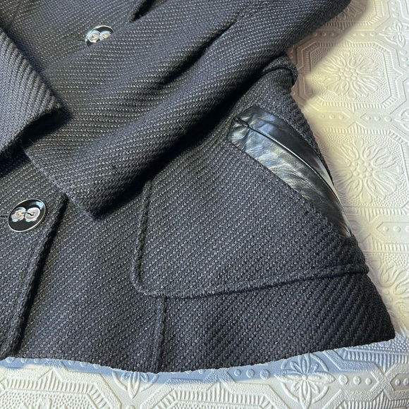 Mackage Black Wool Button Up Jacket Sz M EUC - Picture 6 of 13